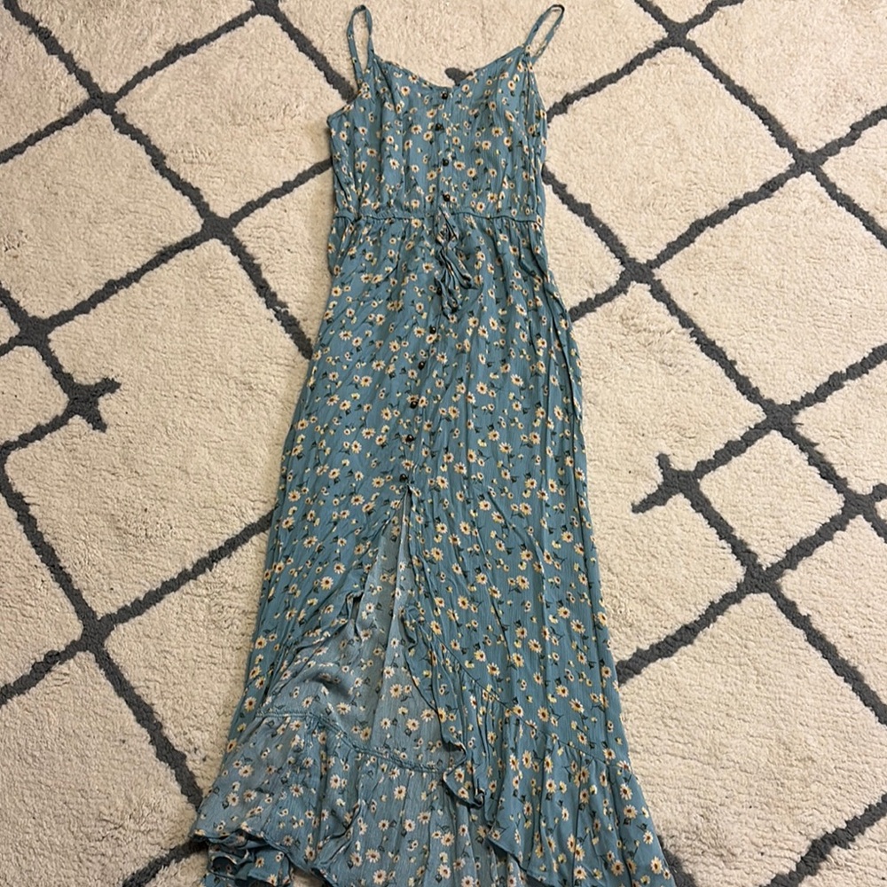 Floral Blue Maxi Dress